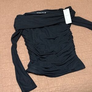 Abercrombie & Fitch Elegant Black Ruched Top